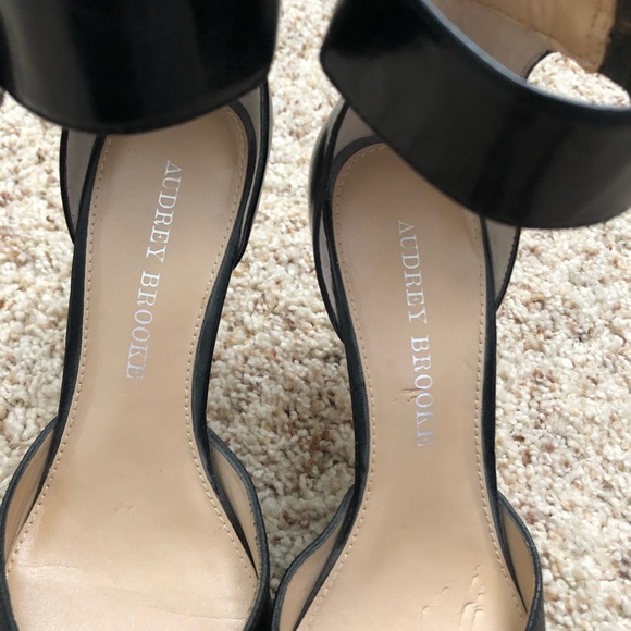 Audrey Brooke ankle strap black heels - Picture 5 of 8